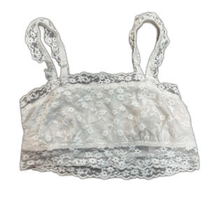 Colsie Delicate White Floral Lace Bralette medium